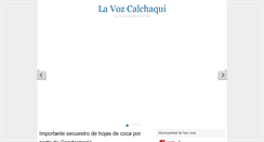 Desktop Screenshot of lavozcalchaqui.com